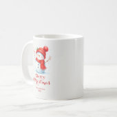 Personalized Merry Christmas Snowman Custom Year コーヒーマグカップ (正面左)