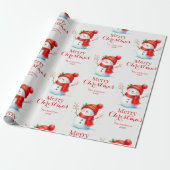 Personalized Merry Christmas Snowman Custom Year  ラッピングペーパー (アンロールド)