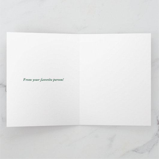 Personalized Merry Christmas Table Minimal Design  カード (内部)