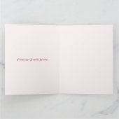 Personalized Merry Christmas Table Minimal Design カード (内部)