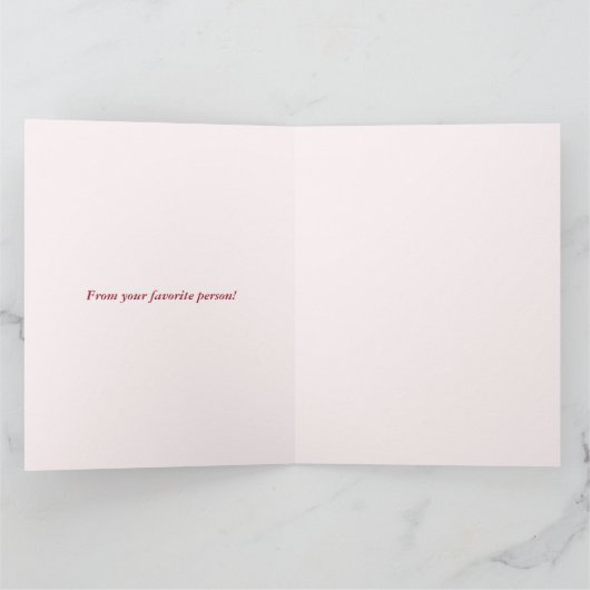 Personalized Merry Christmas Table Minimal Design  カード (内部)