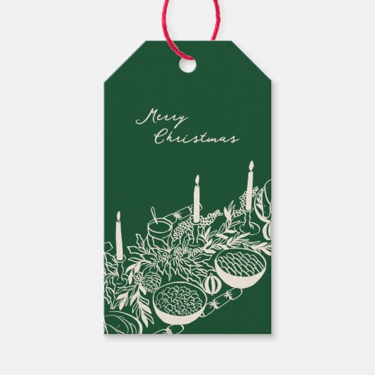 Personalized Merry Christmas Table Minimal Design ギフトタグ (正面)