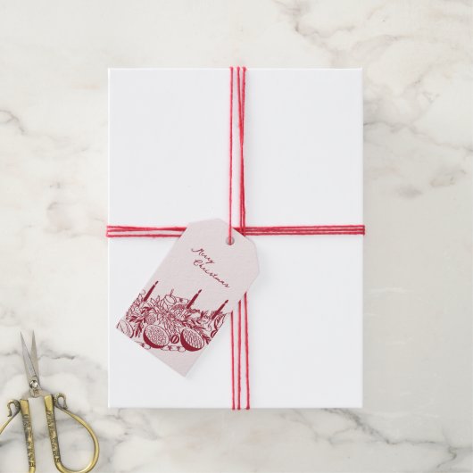 Personalized Merry Christmas Table Minimal Design ギフトタグ (より糸付き)