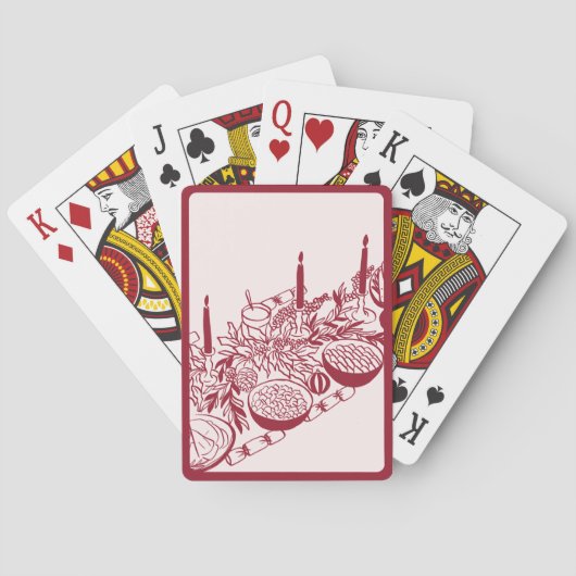 Personalized Merry Christmas Table Minimal Design  トランプ (裏面)