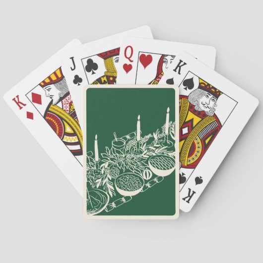 Personalized Merry Christmas Table Minimal Design  トランプ (裏面)