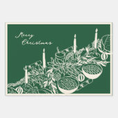 Personalized Merry Christmas Table Minimal Design  ラッピングペーパーシート (正面3)