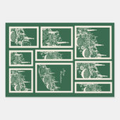 Personalized Merry Christmas Table Minimal Design  ラッピングペーパーシート (正面)