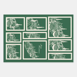 Personalized Merry Christmas Table Minimal Design ラッピングペーパーシート