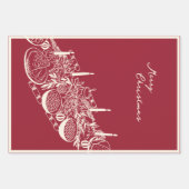 Personalized Merry Christmas Table Minimal Design  ラッピングペーパーシート (正面2)