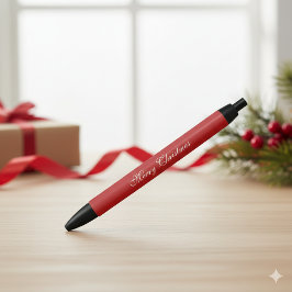 Personalized Merry Christmas Text Mark Pen for Hol 黒ボールペン