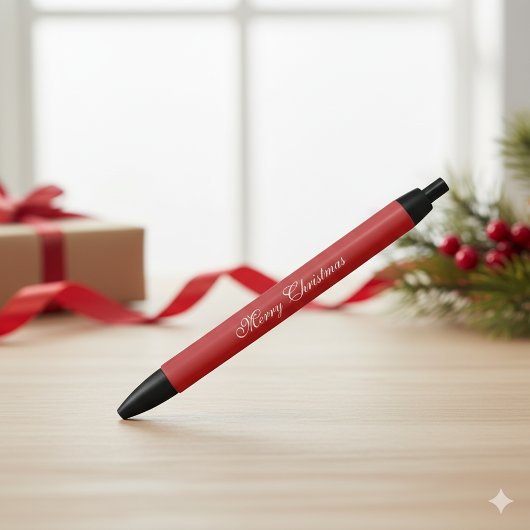 Personalized Merry Christmas Text Mark Pen for Hol 黒ボールペン