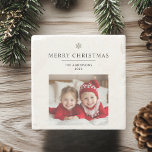 "Personalized Merry Christmas with Photo & Name ストーンコースター<br><div class="desc">"Add a personal touch to your holiday gatherings with this Personalized Merry Christmas Coaster, complete with space for a custom photo and name. Ideal as a thoughtful gift or festive addition to your home decor, this coaster features a cheerful 'Merry Christmas' message, making it a wonderful keepsake. Perfect for protecting...</div>