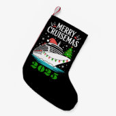 Personalized Merry Cruisemas Cruise Ship Family  スモールクリスマスストッキング (正面 (吊り時))