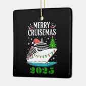 Personalized Merry Cruisemas Cruise Ship Family  セラミックオーナメント (左)