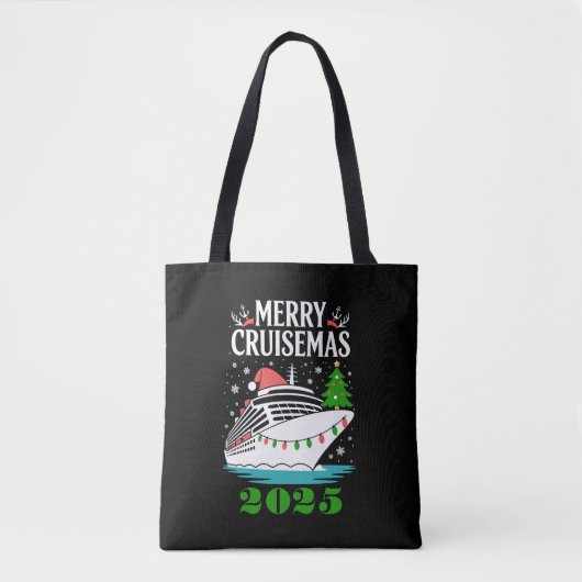 Personalized Merry Cruisemas Cruise Ship Family  トートバッグ (正面)