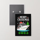 Personalized Merry Cruisemas Cruise Ship Family  缶バッジ (正面/裏面)