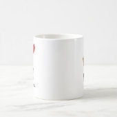 Personalized Message Love You Yorkie Cute Dog Art コーヒーマグカップ (中央)