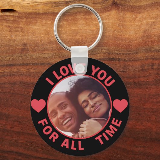  Personalized Message Photo I Love You All time キーホルダー (正面)