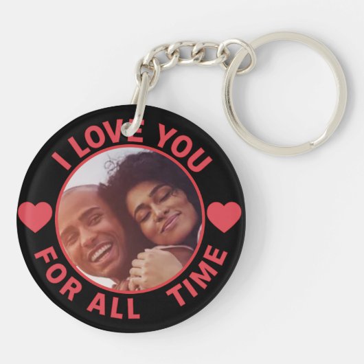 Personalized Message Photo I Love You All time キーホルダー (裏面)
