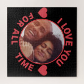  Personalized Message Photo I Love You All time ジグソーパズル (横)