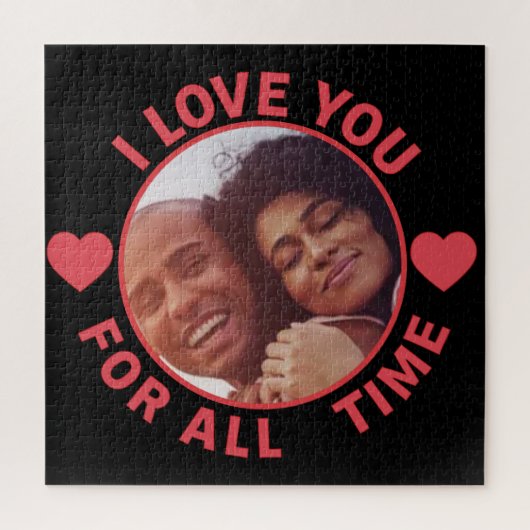  Personalized Message Photo I Love You All time ジグソーパズル (縦)