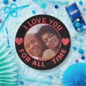  Personalized Message Photo I Love You All time ペーパープレート (パーティー)