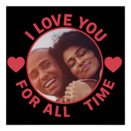  Personalized Message Photo I Love You All time ポスター