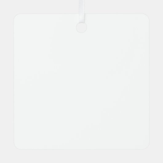 Personalized Metal Square Ornament – Square Shape メタルオーナメント (正面)