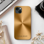 Personalized Metallic Radial Gold Texture Case-Mate iPhoneケース