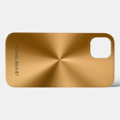 Personalized Metallic Radial Gold Texture Case-Mate iPhoneケース (裏面 (横))