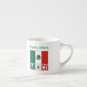 Personalized Mexico Flag Name Design エスプレッソカップ (右)