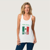 Personalized Mexico Flag Name Design Women's タンクトップ (正面フル)