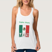 Personalized Mexico Flag Name Design Women's タンクトップ (正面)