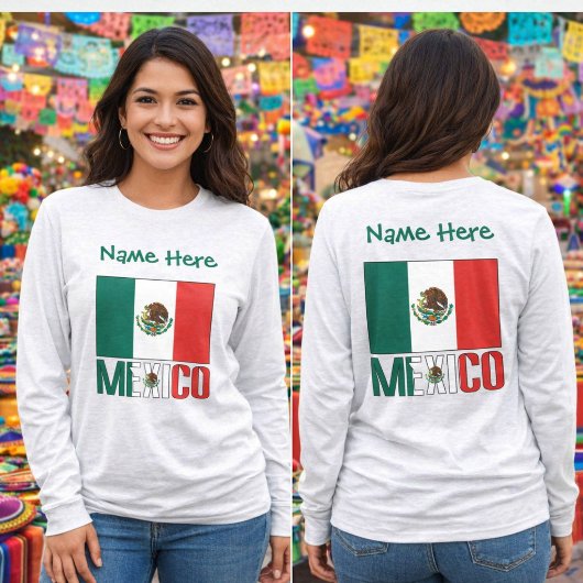 Personalized Mexico Flag Tシャツ