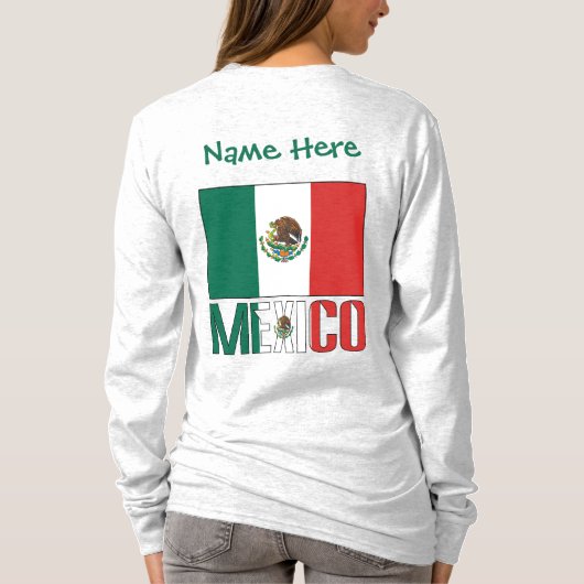 Personalized Mexico Flag Tシャツ (裏面)