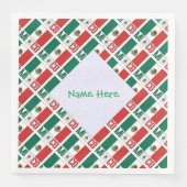 Personalized Mexico Flag Tiled (正面)