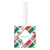 Personalized Mexico Flag Tiled キューブオーナメント (正面)