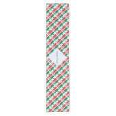 Personalized Mexico Flag Tiled ショートテーブルランナー (正面)