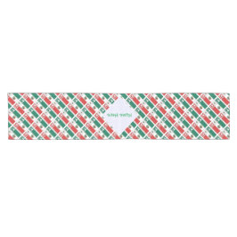 Personalized Mexico Flag Tiled ショートテーブルランナー