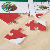 Personalized Mexico Flag Tiled ジグソーパズル (側面)