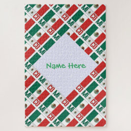 Personalized Mexico Flag Tiled ジグソーパズル