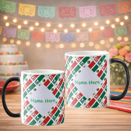 Personalized Mexico Flag Tiled モーフィングマグカップ
