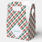 Personalized Mexico Flag Tiled Gable フェイバーボックス (オープン)