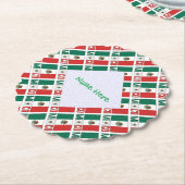 Personalized Mexico Flag Tiled Party ペーパーコースター (アングル)