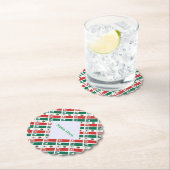 Personalized Mexico Flag Tiled Party ペーパーコースター (インサイチュ)