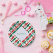 Personalized Mexico Flag Tiled Party ペーパープレート (パーティー)