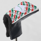 Personalized Mexico Flag Tiled Rectangular ゴルフヘッドカバー (3/4 正面)