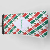 Personalized Mexico Flag Tiled Rectangular ゴルフヘッドカバー (正面)