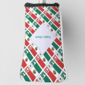 Personalized Mexico Flag Tiled Rectangular ゴルフヘッドカバー (回転90)