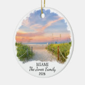 Personalized Miami Ornament, Custom Florida セラミックオーナメント (左)